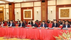 Tổng Bí thư Nguyễn Phú Trọng phát biểu kết luận buổi họp. (Ảnh: Trí Dũng/TTXVN)