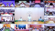 Phó Chủ tịch UBNDTP Hà Nội Chử Xuân Dũng phát biểu tại hội nghị trực tuyến kết nối 63 tỉnh thành vào ngày 21/8/2022.