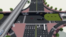 Phối cảnh hầm chui nút giao Giải Phóng-Kim Đồng với đường Vành đai 2,5.