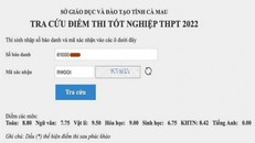 Kết quả công bố điểm thi, tổng điểm các môn thi của thí sinh H.N.T là 50,22 điểm, nhưng thí sinh không được xét tốt nghiệp THPT vì có môn thi bị điểm liệt. Ảnh: CMH.