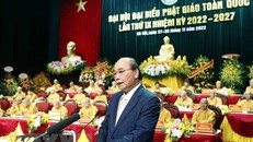 Chủ tịch nước Nguyễn Xuân Phúc phát biểu chúc mừng và chỉ đạo đại hội. (Ảnh: Thống Nhất/TTXVN)