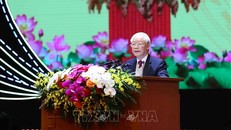 Tổng Bí thư Nguyễn Phú Trọng phát biểu. Ảnh: Phạm Kiên/TTXVN