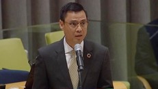 Đại sứ Đặng Hoàng Giang, Trưởng Phái đoàn thường trực Việt Nam tại Liên hợp quốc, phát biểu tại phiên thảo luận. (Ảnh: TTXVN/phát)