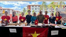 Đại sứ quán Việt Nam tại Brazil tham gia hội chợ. Ảnh: TTXVN phát