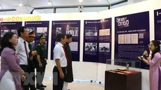 Triển lãm như lời tri ân của các thế hệ người Việt Nam hôm nay và mai sau đối với Bác Hồ kính yêu. (Ảnh: Tường Vi/TTXVN)