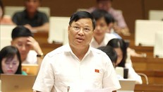 Đại biểu Quốc hội tỉnh Vĩnh Phúc Trần Văn Tiến phát biểu ý kiến. Ảnh: Phương Hoa/TTXVN