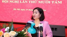 Phó Bí thư Thường trực Thành ủy Hà Nội Nguyễn Thị Tuyến phát biểu khai mạc hội nghị. Ảnh: Văn Điệp/TTXVN