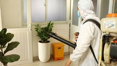 Phun hoá chất diệt muỗi phòng dịch sốt xuất huyết. Ảnh minh họa: TTXVN