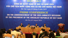 Quang cảnh buổi họp báo. (Ảnh: TTXVN phát)