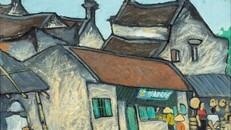 Tác phẩm "Phố Gia Ngư" của Bùi Xuân Phái.
