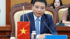 Bộ trưởng Bộ Tài chính Nguyễn Văn Thắng phát biểu tại buổi làm việc. (Nguồn: Báo Chính phủ)