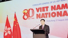 Ông Lý Gia Siêu phát biểu chúc mừng Quốc khánh Việt Nam. Ảnh: Xuân Vịnh