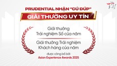 Prudential nhận “cú đúp”tại Asian Experience Awards 2025