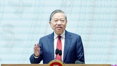 Tổng Bí thư Tô Lâm phát biểu.