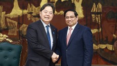 Thủ tướng Phạm Minh Chính và ông Hayashi Yoshimasa, Bộ trưởng Nội vụ và Truyền thông Nhật Bản.