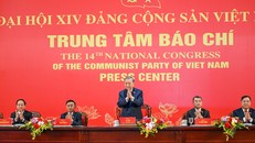 [Ảnh] Tổng Bí thư Tô Lâm chủ trì họp báo quốc tế công bố kết quả Đại hội đại biểu toàn quốc lần thứ XIV của Đảng