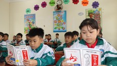 Một tiết học về Nguyễn Du và "Truyện Kiều" tại trường Tiểu học Tiên Điền, xã Tiên Điền, tỉnh Hà Tĩnh.