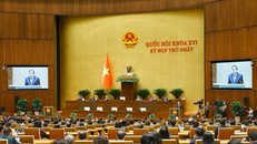 Chủ tịch Quốc hội Trần Thanh Mẫn phát biểu bế mạc Kỳ họp thứ Nhất, Quốc hội khóa XVI.