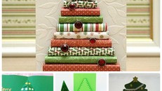 Cách làm 4 mẫu thiệp giáng sinh hình cây thông siêu dễ thương 