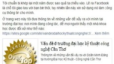 Tin mới nhất vụ giảng viên nói xấu trường trên Facebook