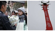 Nam sinh"chơi trội"tỏ tình bằng trực thăng khiến cư dân mạng xôn xao