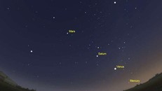 'Ngũ tinh' sẽ xếp thẳng hàng trên bầu trời ngày 20/1