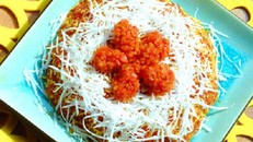 Học cách nấu xôi gấc dừa sợi đỏ tưng bừng cho ngày tết