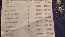 Ra quán uống cafe chơi, khách toát mồ hôi cầm hóa đơn 4 triệu