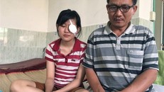 Nữ sinh mù mắt vĩnh viễn sau sự cố pháo hoa ở Quảng Ngãi