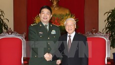 Tổng Bí thư tiếp Đoàn đại biểu cấp cao Bộ Quốc phòng Trung Quốc