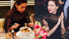 Bất ngờ với hình ảnh Hà Hồ cặm cụi ăn mì tôm sau scandal tình ái