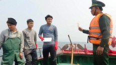 BĐBP đuổi 6 tàu cá TQ đánh bắt sâu trong vùng biển Việt Nam