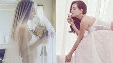 Siêu mẫu Ngọc Thúy tung ảnh cưới nội y nóng bỏng lên xe hoa lần 2