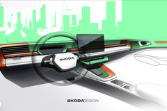 Škoda hé lộ những phác thảo nội thất đầu tiên và công bố ngày ra mắt toàn cầu của Epiq thuần điện