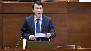 Đại tướng Lương Tam Quang - Bộ trưởng Bộ Công an phát biểu về sàn dữ liệu tại Việt Nam.