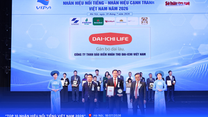 Dai-ichi Life Việt Nam tiếp tục được vinh danh “Top 10 Nhãn hiệu nổi tiếng Việt Nam 2026”