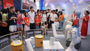 Gian trưng bày của Viện Hàn lâm Khoa học và Công nghệ Việt Nam tại triển lãm thành tựu đất nước.
