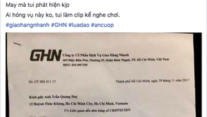 Nội dung tố cáo giaohangnhanh.vn trên mạng xã hội