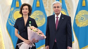 Tổng thống Kazakhstan Kassym-Jomart Tokayev tiếp nguyên Tổng Giám đốc UNESCO Audrey Azoulay