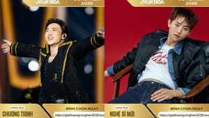 SOOBIN và CONGB dẫn đầu bình chọn chung cuộc tại Giải thưởng Cống hiến 2026