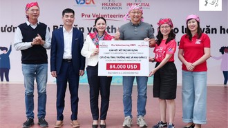 Prudential cam kết hỗ trợ xây dựng cơ sở hạ tầng trường học và khu dân cư lên đến 84.000 USD (tương đương 2,1 tỷ đồng)