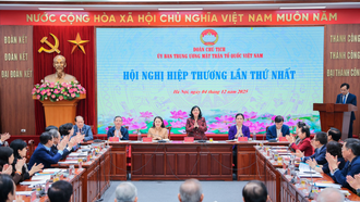 Hội nghị hiệp thương lần thứ nhất thảo luận về cơ cấu, thành phần, số lượng người của các cơ quan, tổ chức, đơn vị ở Trung ương được giới thiệu ứng cử đại biểu Quốc hội khóa XVI.