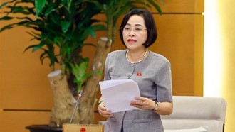 Phó Chủ tịch Quốc hội Nguyễn Thị Thanh phát biểu. Ảnh: Doãn Tấn