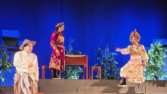 Trong vở "Hiền thần", danh tướng Nguyễn Cửu Đàm xem nền tảng hòa hiếu với lân bang là chìa khóa giữ nước - Ảnh: Minh Khang