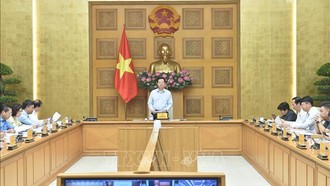 Phó Thủ tướng Mai Văn Chính phát biểu tại cuộc họp.