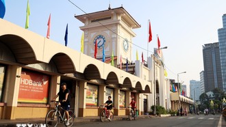 Khu vực trung tâm Thành phố Hồ Chí Minh. (Ảnh: Hồng Đạt/TTXVN)