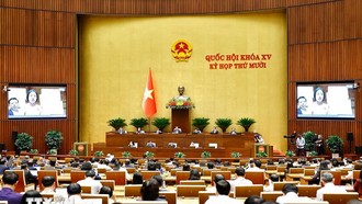 Các đại biểu làm việc tại nghị trường. Ảnh: Doãn Tấn/TTXVN.