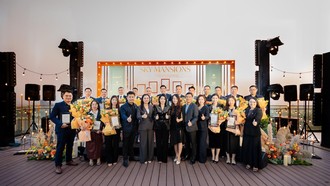 Đại diện Đơn vị phát triển dự án, Tổng Đại lý và các Đại lý phân phối tại buổi lễ. Ảnh: Grand M.