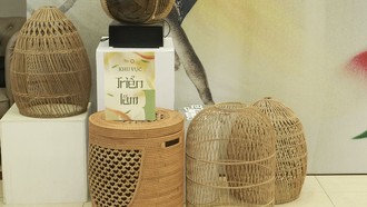 Một góc không gian triển lãm tại sự kiện “Tre kể ta nghe”.