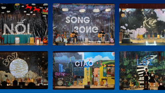 Sân khấu sẽ được trang trí thủ công bởi các sinh viên